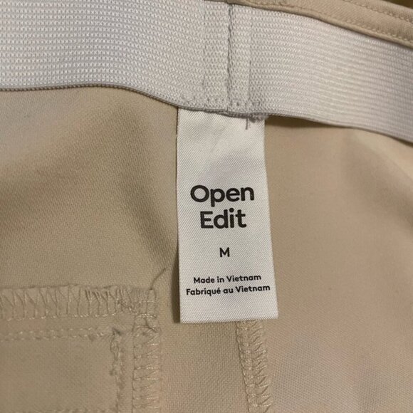 Nordstrom Open Edit Split Hem Knit Pants In Ivory Birch NWT Medium - Picture 10 of 11